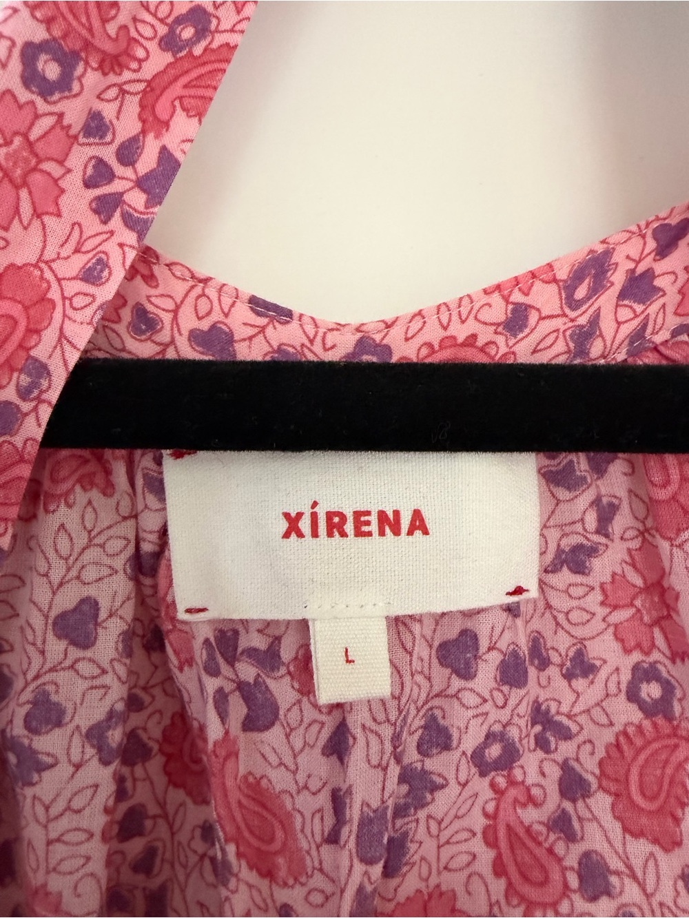 XiRENA Pink and Purple Floral Tie-Neck Dress - Picture 2 of 4